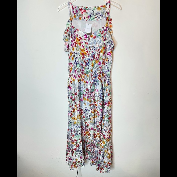 J. Jill Dresses & Skirts - J.JILL FLORAL RUFFLED HEM MAXI DRESS $147 Large
